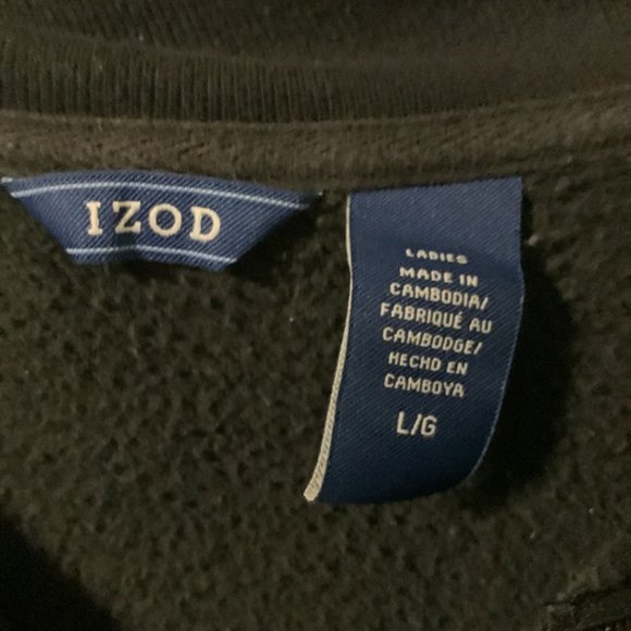 Izod woman's Large zip up sweater - Picture 2 of 3